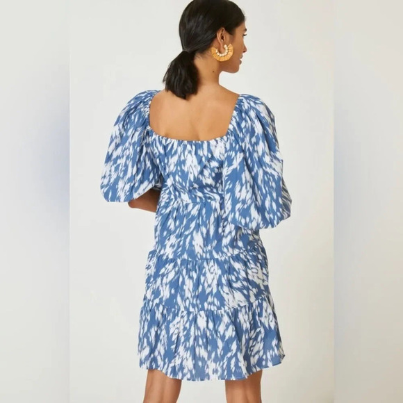 BLUE TASSEL by ANTHROPOLOGIE Floral‎ Tunic Mini Dress in Blue - Picture 2 of 9